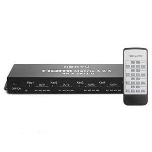 4X4 HDMI MATRIX 스위치 / 분배기 4K UHD,3D, HDCP, EDID 딥스위치 지원 NEXT 4244HDM