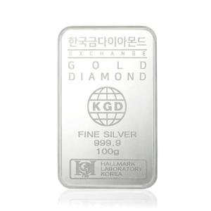 한국금다이아몬드 투자용 실버바 AG 100g 999.9 은투자 은시세