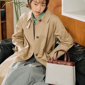 [빈폴ACC] (BE53D3M01C) 파인 스몰 토트백 - 브릭