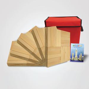 (가베가족)KS1303 큰솔 원목카프라500pcs+예제집+가방
