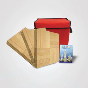(가베가족)KS1307 큰솔 원목카프라300pcs+예제집+가방