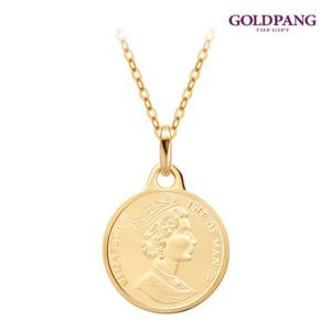 골드팡 18k 엘리자베스코인 펜던트 12mm-옐로우골드