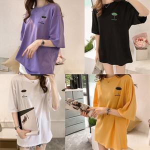 [유니제이] 우산 프린팅 오버핏 반팔티셔츠 WTSH9430