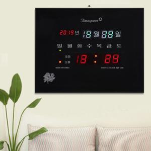 무소음 LED 디지털벽시계 CHT-826 [년월일/요일]