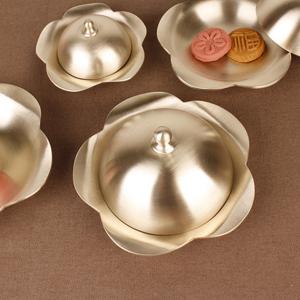 [명성유기] 가온 꽃잎 찬접시 대 (뚜껑포함)