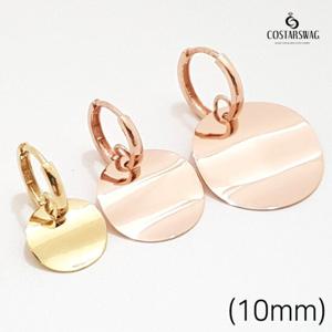 [코스타스웨그]14K귀걸이  DHE-DT417-10 웨이브코인귀걸이(10mm)