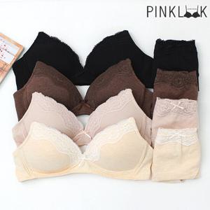 [핑크룩]  메리아코튼 노와이어 브라팬티8종세트
