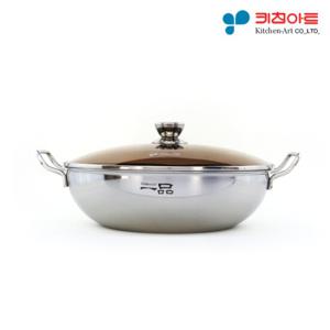키친아트 일품 통3중 전골냄비 26cm /인덕션가능 스텐304재질