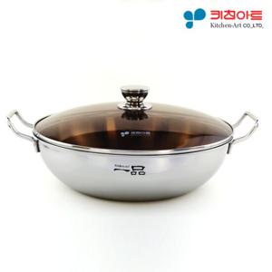 키친아트 일품 통3중 전골냄비 33cm /인덕션가능 스텐304재질