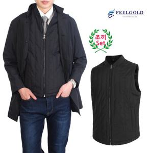 [필골드] 쟌피엘 이중 하프코트 경량 패딩조끼 2종 세트 JP750n7