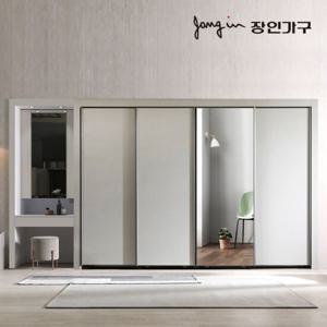장인가구 단테슬림 미러 화장대 파우더 붙박이장 300cm