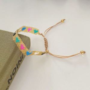 베리영 / 미유키델리카 골드 비즈 스트랩 하트 실팔찌