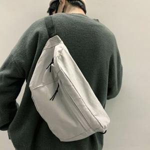IAC 패션 빅사이즈 웨이스트백 가방 바디백 라이트그레이