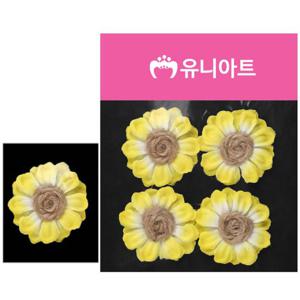 유니아트 마국화 투톤 소 노랑 조화꽃 장식 소품