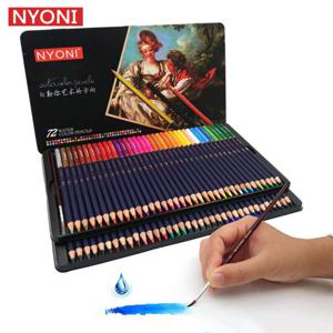Nyoni 72색 수채화 색연필 철제틴케이스