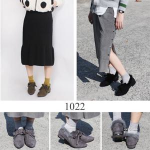 [슈앤필]1022 - 여우털  유니크한 털워커/퍼워커/단화/로퍼