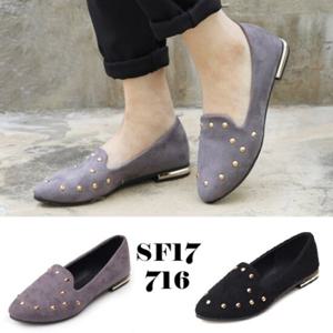[슈앤필]SF17_716 / 스터드 웨지 플랫 단화 로퍼 2cm