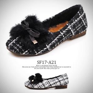 [슈앤필]SF17-A21 / 퍼안감 방한화 플랫 단화 로퍼