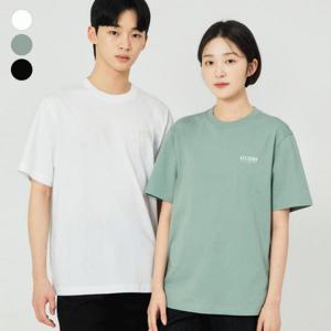 [게스]게스 세미오버핏 왼가 로고 그래픽 반팔티_K NP2K8402
