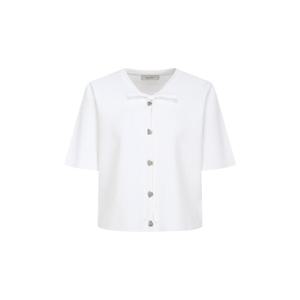 (JJ지고트) 하트 버튼 리본 브이넥 가디건 GR5P1CD501