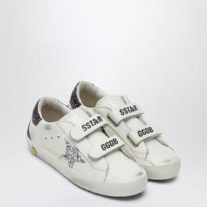 GOLDEN GOOSE 올드스쿨 화이트/실버/브라운 로우 스니커즈 GYF00177F006764/Q_GOLDE-10747