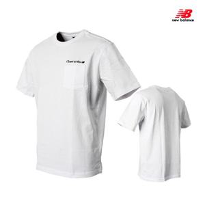 [뉴발란스] UNI NB CLASSIC 포켓 반팔티 NBNEB23013-10  화이트