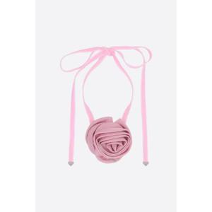 PRADA flower and logo detailed velvet choker 1IC0632CM3F0V94