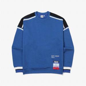 [FILA] 유니 루즈핏 화이트락 맨투맨 (FS2POE4123X_DBU)