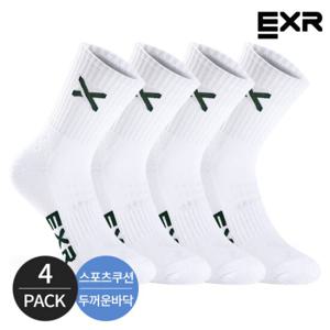 [EXR]EXR 여성 스포츠 쿠션 베이직 스탠다드 장목양말 4P_WHGR