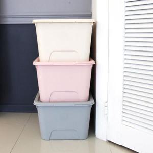 파스텔 수납 정리 리빙박스 56L 1개