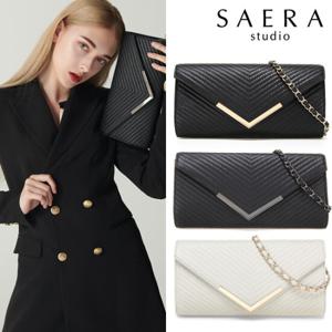 [스튜디오세라]스튜디오세라 소가죽 V 퀼팅 체인 클러치백 H16H5