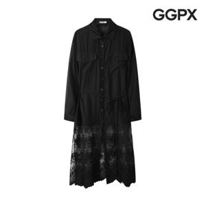 [GGPX] 플라워 레이스 레이어드 포켓 롱 원피스 (GP3OP029F)