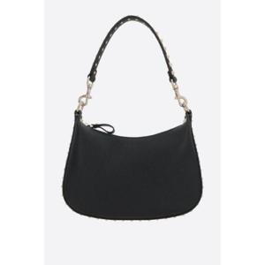 VALENTINO GARAVANI Rockstud small grainy leather hobo bag 4W2B0M37TAG0NO