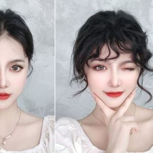 탈부착 웨이브 붙임머리 가발 LD-1232