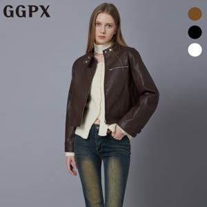 [GGPX] 차이나넥 페이크 레더 라이더 자켓 (GP2JK012F)