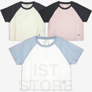 코드그라피 티셔츠 IST 여성 레글런 배색 반소매 티셔츠 CBEUWTS506