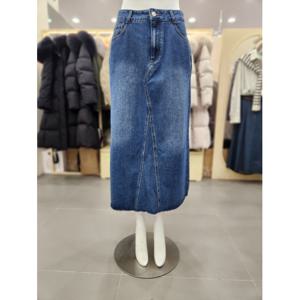 [플라스틱아일랜드]절개변형 플레어 데님 스커트 PQ1DS261