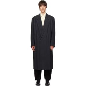 르메르 코트 그레이 맥시 더블 브레스트 코트 242646M176008