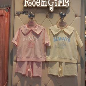 로엠걸즈 DP01 카라 반집업 바지세트 RGSM2432C