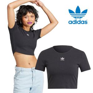 [정가 49,000][XS,S,M,L] 아디다스 여성용 립 크롭 반팔티셔츠/RIB TEE/오리지널 티셔츠-II8057