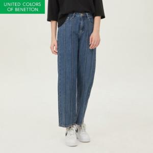[베네통]넌스판 절개 통일자 데님팬츠_BADP18341