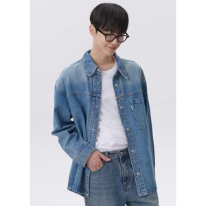 [플랙진] 릴렉스 빈티지 데님 셔츠자켓 PWTF1LSL23M