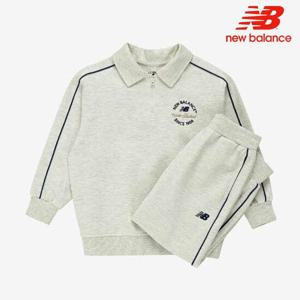 [뉴발란스] 키즈 카라넥 반집업 셋업 NK9YE1103U-33 트레이닝