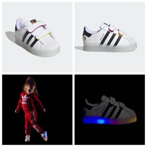 아디다스키즈 JI0508 슈퍼스타 LED 라이트 컴포트 클로저 불들어오는 운동