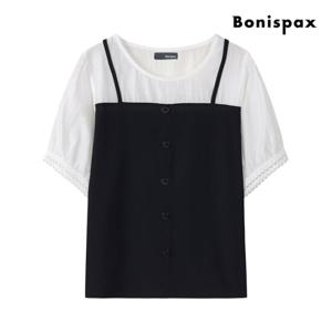 [보니스팍스] 뷔스티에 레이어드형 블라우스 (XP4SH015M0)