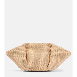 Brunello Cucinelli Fold Over 스몰 라피아 클러치 P01013138