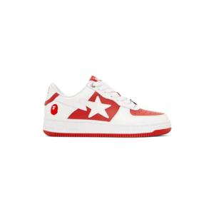 25 SS BAPE 여성 화이트   레드 스타  6 스니커즈 241546F128038