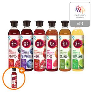 청정원 홍초 900ml 6종 3개 골라담기+(증정)홍초석류500ml