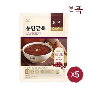 [본죽] 파우치 통단팥죽 200g 5팩