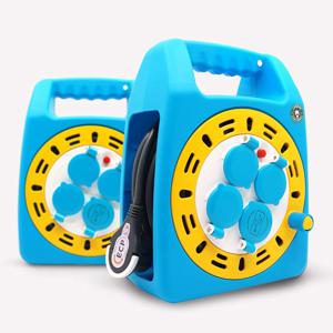 러그 감성캠핑 케이블 릴선 3구USB포트 20m 방호형 블루 G15MUP 전기연장선